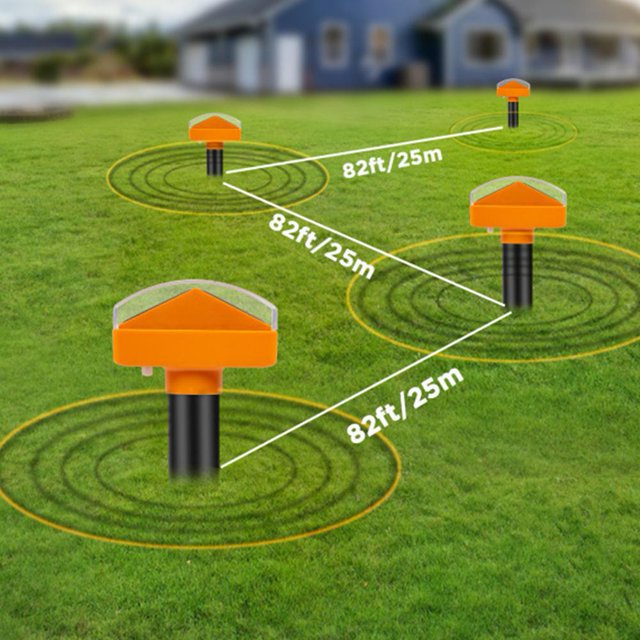 2 uds repelente de ratones para jardín LED energía Solar ahuyentador de ratas de animales salvajes (2 uds) Wdftyju Libre de BPA