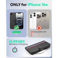 thumbnail image 2 of Funda tipo cartera OCASE compatible con iPhone 16e, 6.1 pulgadas, 2025, gris, 2 of 7