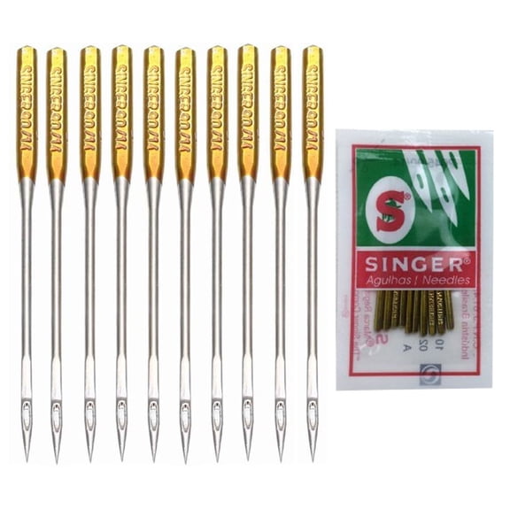 10Pcs Size 14 Sewing Machine Needles, Universal Heavy Duty Needles for Denim, Canvas, Polyester Fabric, Stainless Steel, Industrial Strength