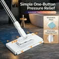 thumbnail image 3 of Cloth Changing Mini Mop with 10 Reusable Pads, 360° Rotating Self-Clamping Mop with 100cm Telescopic Handle, Hands-Free Wet & Dry Cleaning Mop for Home Use, 3 of 8