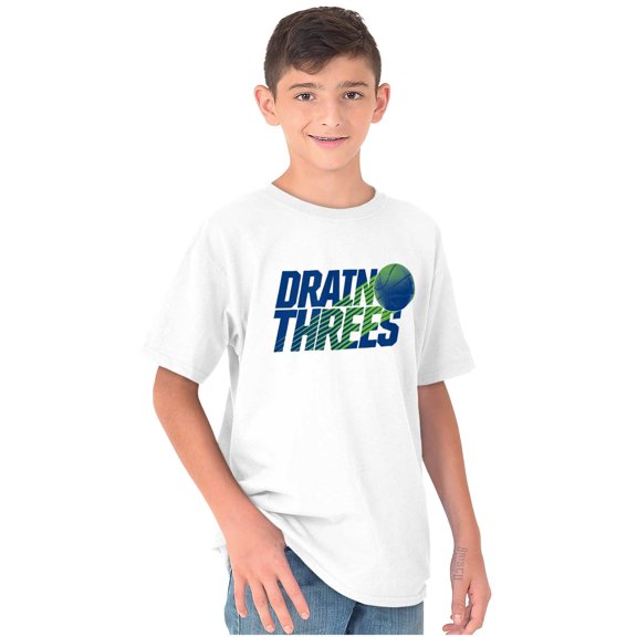 Basketball Drain Three Pointers Boys Kids T Shirt Tees Tops Teen Brisco Brands XS