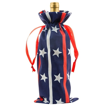 

Tangnade Garden Tools Tote Wine Single Stars Bottle and Independence Day Stripes Home Decor