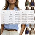 thumbnail image 3 of Womens Undershirt Tank Tops Women Business Summer Tank Tops Collared V Neck Linen Sleeveless Dressy Shirt Elegant Casual Office Daily Wear Blue L, 3 of 8