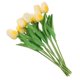 thumbnail image 4 of Real Touch Tulip Flowers 10Pcs Light Yellow Decorative Item Wedding Decor Housewarming Gift, 4 of 4
