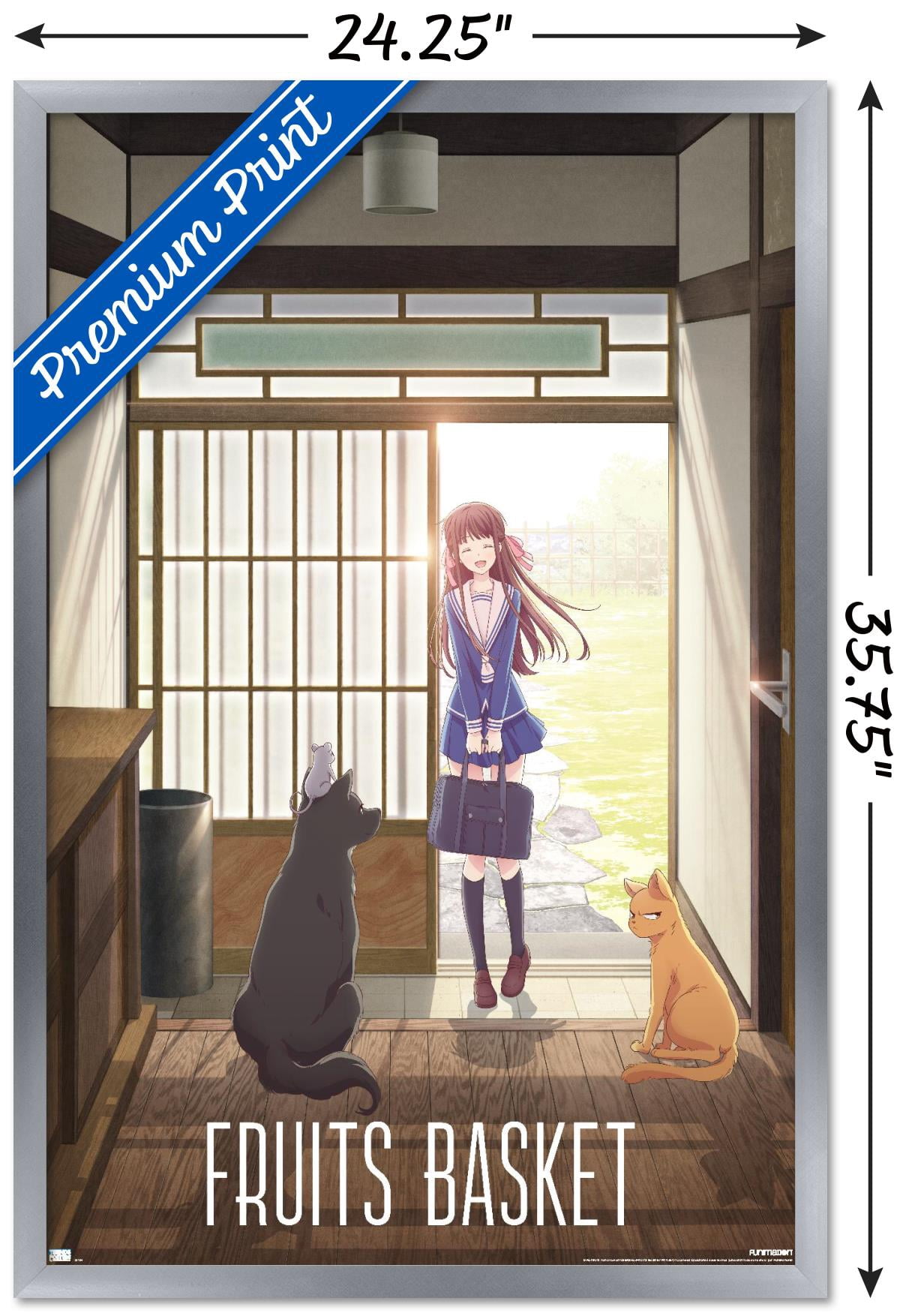 Fruits Basket - Teaser Animals Wall Poster, 22.375" x 34" Framed