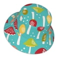 thumbnail image 3 of Kll Mushrooms Bucket Hat For Women Men Packable Travel Beach Sun Hat Outdoor Rave Accessories Reflective Fisherman Cap, 3 of 9