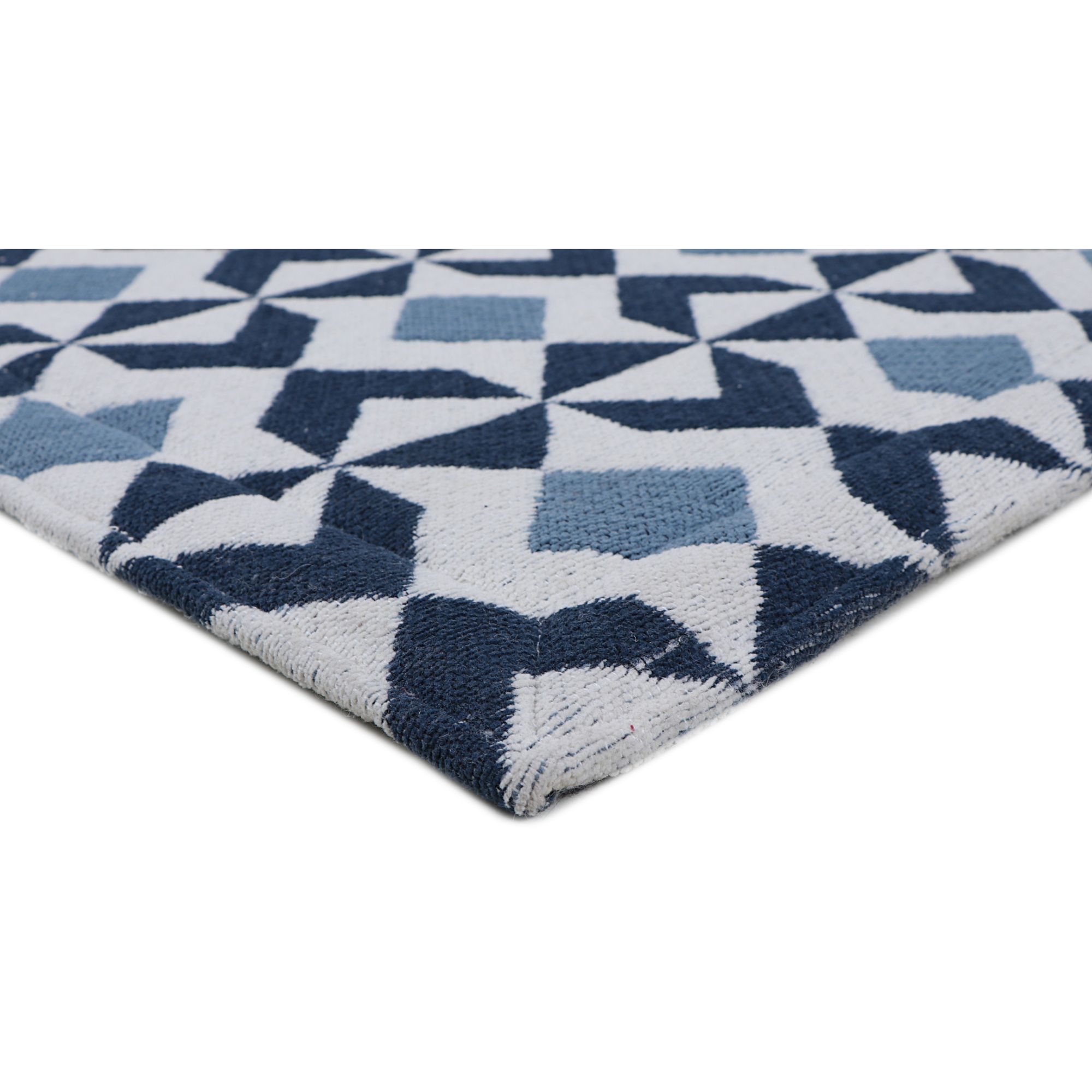 Rugsmith Blue Machine Woven Ama Anti-Fatigue Kitchen Mat, 20" x 36"