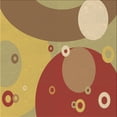 thumbnail image 1 of Ahgly Company Machine Washable Indoor Square Transitional Yellow Area Rugs, 4' Square, 1 of 7
