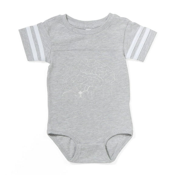 CafePress - Brainy - Cute Infant Baby Football Bodysuit