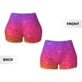 thumbnail image 5 of Fotbe Holiday Shiny Seamless Shorts, Womens Workout Shorts High Waist Stretch Booty Short for Gym/Yoga/Running/Biking-, 5 of 9