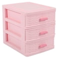 thumbnail image 1 of Plastic Cajón Diseñado Para 3 Compartimentos, Caja Para Guardar Joyas, Color Rosa, 1 of 1