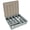 Gray, variant on VEGCOO Silverware Organizer with Lid,6-Compartment Utensil Holder for Kitchen Drawer, Portable Cutlery Caddy for Spoons, Forks, Knives, Large Flatware Storage Box,Silverware Tray for Drawer, Black
