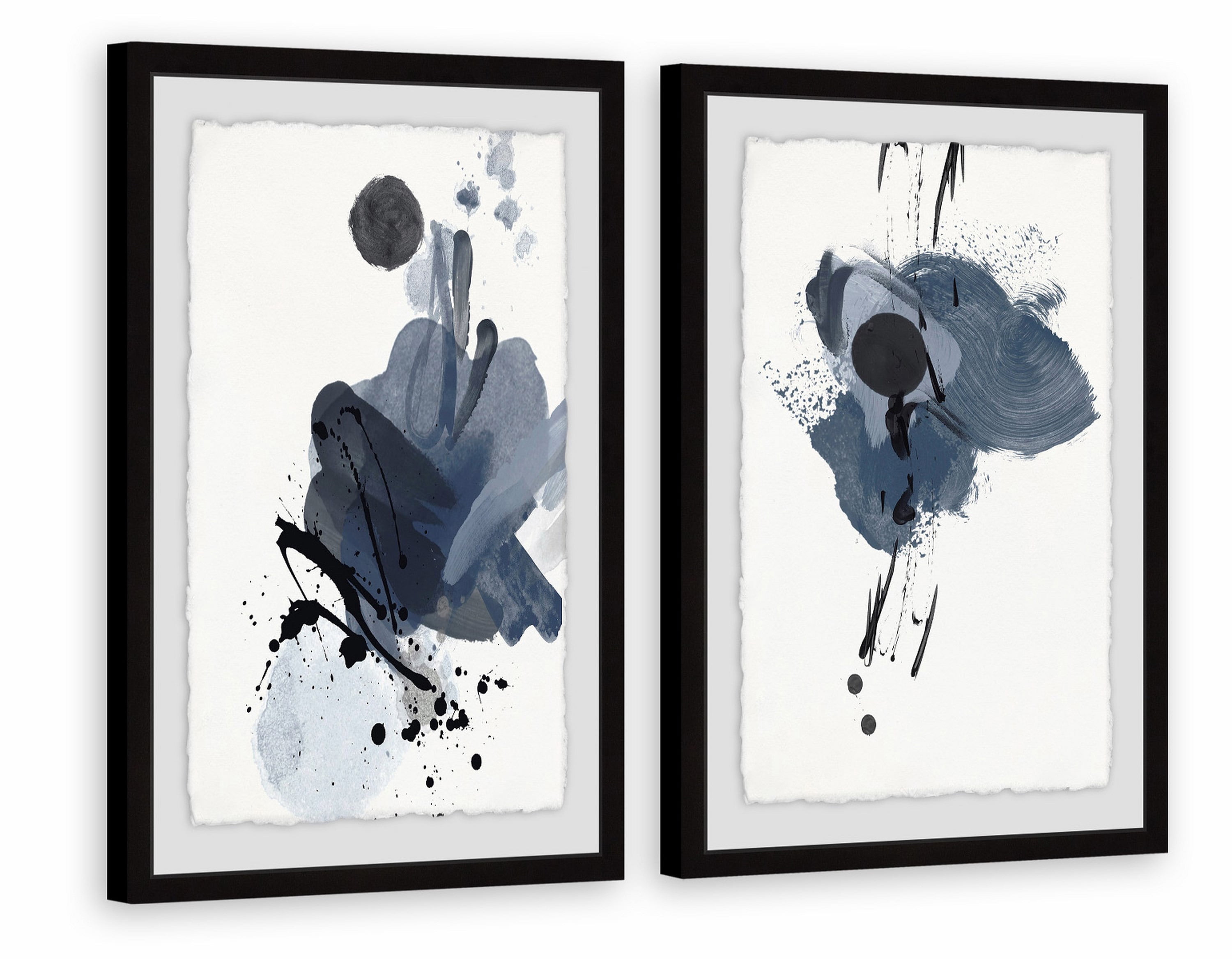 Marmont Hill Dark Strokes Diptych, 24" x 32"