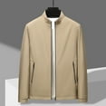 thumbnail image 4 of Miluxas Men's Bomber Jacket Lightweight Spring Fall Casual Windbreaker Full Zip Outwear Coat Khaki, 4 of 9