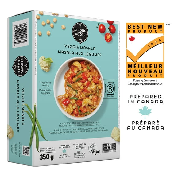 Strong Roots™ Veggie Masala, Made in Canada from domestic and imported ingredients, 350 g