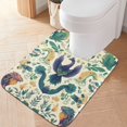thumbnail image 2 of Yayeee Bath Rug for Bathroom Floor Non Slip Rectangle Fluffy Soft Absorbent Mat, 16"x24", Green Animals Pattern, 2 of 7