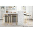thumbnail image 2 of Fuji Stacker Counter Stools for Kitchen Counter in Gold Metal, Counter Height Chairs, Bar Stools Set of 2, Counter Height Chairs, Bar Stools For Kitchen Island (Black Faux Leather), 2 of 6