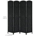 thumbnail image 3 of HOMCOM 4 Panel Folding Room Divider Privacy Screen Indoor Home Decoration, 3 of 10