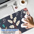 thumbnail image 4 of Long Mouse Pads for Desk,Pioneer Flower Floral Print Pattern Desk Mats on Top Of Desks, Desk Mouse Pad Extra Large with 3mm Non-Slip Base and Stitched Edge for Gaming,Office,Work,Home 31.5"x11.8", 4 of 6