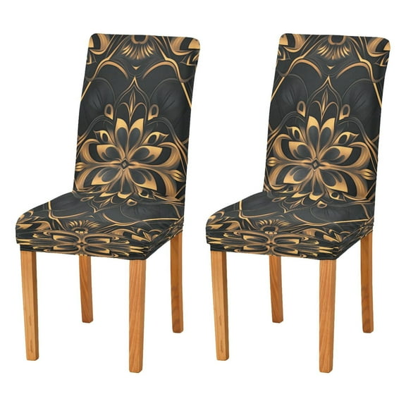 BZSMCE Chairs Slipcovers Dining Chair Covers Design Flower Painting Creative Pattern