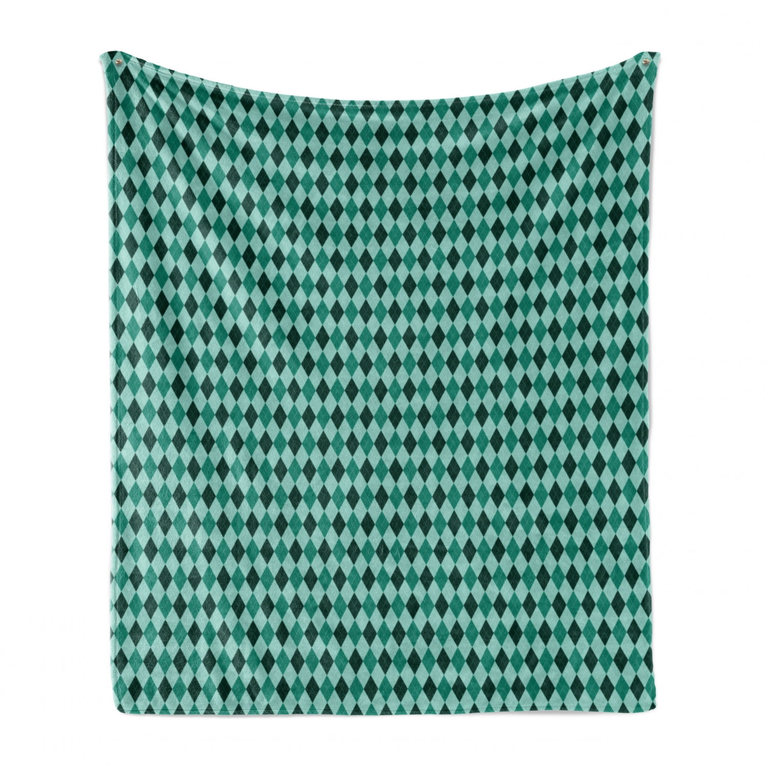Teal Dark Reseda Green Natural Argyle Inspired Illustration in Monochrome Style 60 x 80 Cozy Plush for Indoor and Outdoor Use Ambesonne Dark Green Soft Flannel Fleece Throw Blanket 