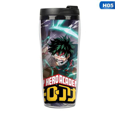 Fancyleo  My Hero Academia Sports Water Bottle, 400ml Double-Layer Non-Toxic BPA Free and Eco-Friendly Drink Bottle, Best Gift for (Best Amount Of Water For A Bottle Rocket)