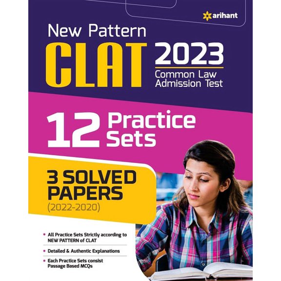 New Pattern CLAT 2023 12 Practice Sets 3 Solved papers (2022-2020), (Paperback)