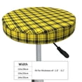 thumbnail image 4 of Balery Yellow Checkered Plaid Fundas de asiento para taburete de bar redondo de tela de terciopelo ajustables que protegen de arañazos y manchas para sillas de 14 a 17 pulgadas.-13 inch, 4 of 7