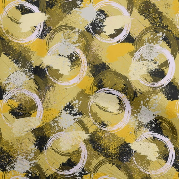 oneOone Cotton Flex Yellow Fabric Abstract Dress Material Fabric Print Fabric By The Yard 40 Inch Wide