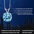 thumbnail image 2 of Gem Stone King 14K White Gold Swiss Blue Topaz Pendant Necklace for Women | 4.56 Cttw | Gemstone November Birthstone | Round 10MM | With 18 inch Chain, 2 of 6