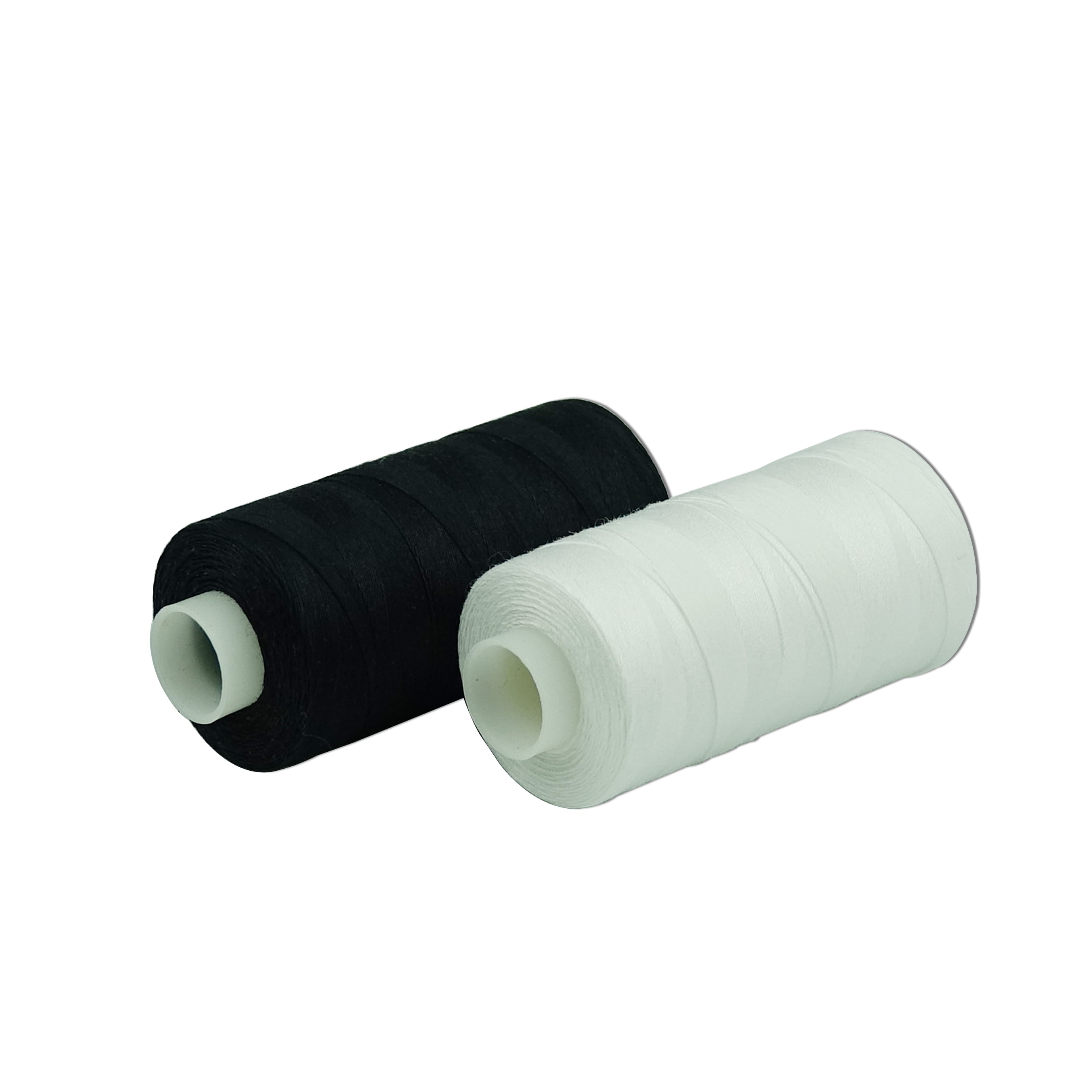 Simthread 6 White 6 Black 100% Cotton Sewing Thread 50s/3 for Quilting etc - 550 Yards Each Spool