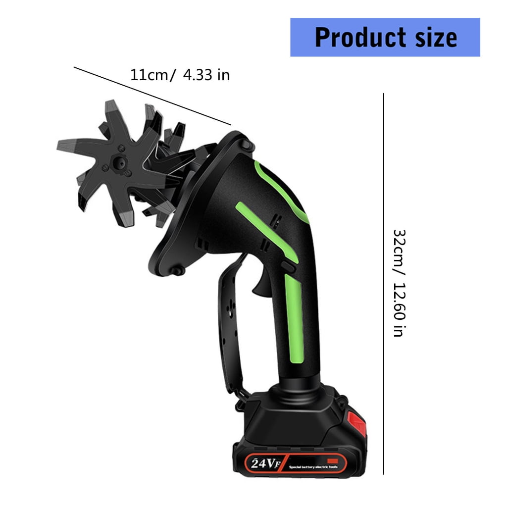 Miiottaa Ergonomic Handheld Soil Cultivator Electric Tiller Electric Lawn Mower Cordless Grass Trimmer Home Gardening