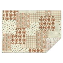 Pioneer Flower Floral Print Pattern Rectangle Tablecloth 60"x84",Waterproof Polyester Rectangle Table Cloth, Wipeable Spillproof Polyester Tablecloth for Dining, Camping, Indoor and Outdoor