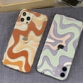 thumbnail image 3 of Funda de teléfono con patrón abstracto de remolino líquido en Beige y verde salvia para iPhone 11, 12 pro, XS MAX, 8, 7, 6, 6S Plus, X, 5S, SE, 2020, XR, 3 of 4