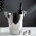 thumbnail image 5 of 2X Stainless Steel Ice Buckets,Deer Head Handle,Insulated Bucket,Wine Buckets Champagne Bucket for Paties And Bar(S), 5 of 6