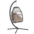 thumbnail image 2 of Swing Egg Chair,Rattan Hanging Egg Chairs Hammock with C Type Bracket,for Outdoor Indoor Unisex, 2 of 7