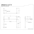 thumbnail image 2 of Kingston Brass VPB34411 Stainless Steel Console Sink Legs, Polished Chrome, 2 of 4