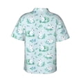 thumbnail image 3 of Balery Rabbit And Dragonfly Print Men's Hawaiian Shirts Short Sleeve Beach Shirt Relaxed Fit Vacation Button Down Shirts-Small, 3 of 9