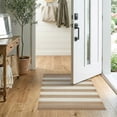 thumbnail image 2 of ODIKA 2'x3' Washable Throw Rug Non-Slip, Low Profile, Flatwoven, Easy Care Outdoorarea Crisp Boho Courtyard Large Striped Solid Seagrass for Hallway, Study Room, 2 of 7