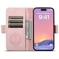 thumbnail image 3 of ELEHOLD Magnetic Wallet Case for iPhone 15 Flip PU Leather Case with Built-in Credit Card Slots Cash Pocket Stand Function Compatible with Mag Safe Magnetic Closure Shockproof Cover,pink, 3 of 6