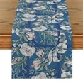 thumbnail image 4 of Plant Style Daisy Table Flag Small Floral Table Runner Blue Yellow Flowers Holiday Party Home Kitchen Tables Aesthetically Decor, 4 of 4