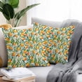 thumbnail image 5 of Outdoor Waterproof Pillow Covers Pack of 2, Summer Plant Country Watercolor Yellow Lemon Flower Decorative Throw Pillowcases Cushion Covers for Garden Patio Tent Sofa Couch, 18x18 inch, 5 of 8