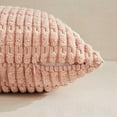 thumbnail image 3 of 4 Packs Boho Pink Decorative Throw Pillow Covers 22x22 Inch for Living Room Couch Bed Sofa, Rustic Modern Farmhouse Home Decor, Soft Plush Corduroy Cute Square Cushion Case 55x55 cm, 3 of 8