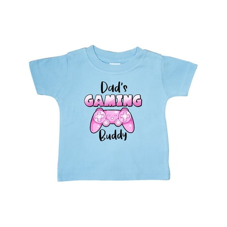 

Inktastic Dad s Gaming Buddy- Pink Controller Gift Baby Boy or Baby Girl T-Shirt