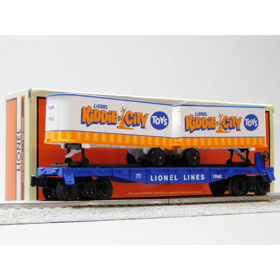LIONEL KIDDIE CITY TOYS FLATCAR W/ PIGGYBACK TRAILER O GAUGE TRAIN CAR 2528660