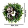 thumbnail image 3 of Christmas Decorations-Christmas Cones and Needles Simulation Wreath Bohemian Wind Wreath 15.74*15.74 In, 3 of 5