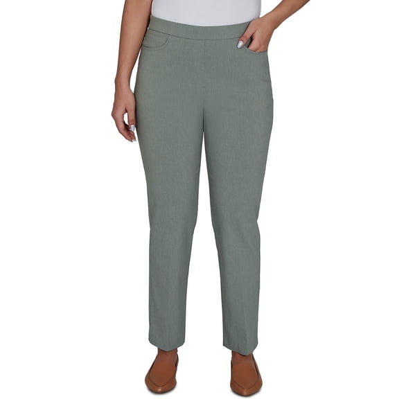 Alfred Dunner Womens Millennium Flat Front Short Length Pant