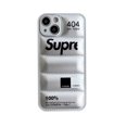thumbnail image 1 of Fashion The Supre Case Down Jacket Phone Case For iPhone 15 14 13 12 11 Pro Max XS 7 8 Plus XR Shockproof Bumper Back Cover silver For iPhone 12, 1 of 6