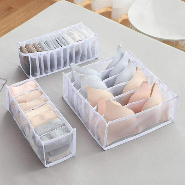 Underwear Drawer Organizer, 3 Sets Of Foldable Closet Storage Boxes