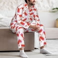 thumbnail image 7 of Kdxio Crayfish And Hearts Men’s Pajama Set Pajamas For Men 2 Piece PJ Set with Men Pajama Pants and Long Sleeve T-Shirt Lounge Set-Large, 7 of 7